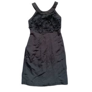 Anthropologie Lace Crochet 9-HI5 SICL Cotton Floral Sleeveless Mini Dress 2 xs